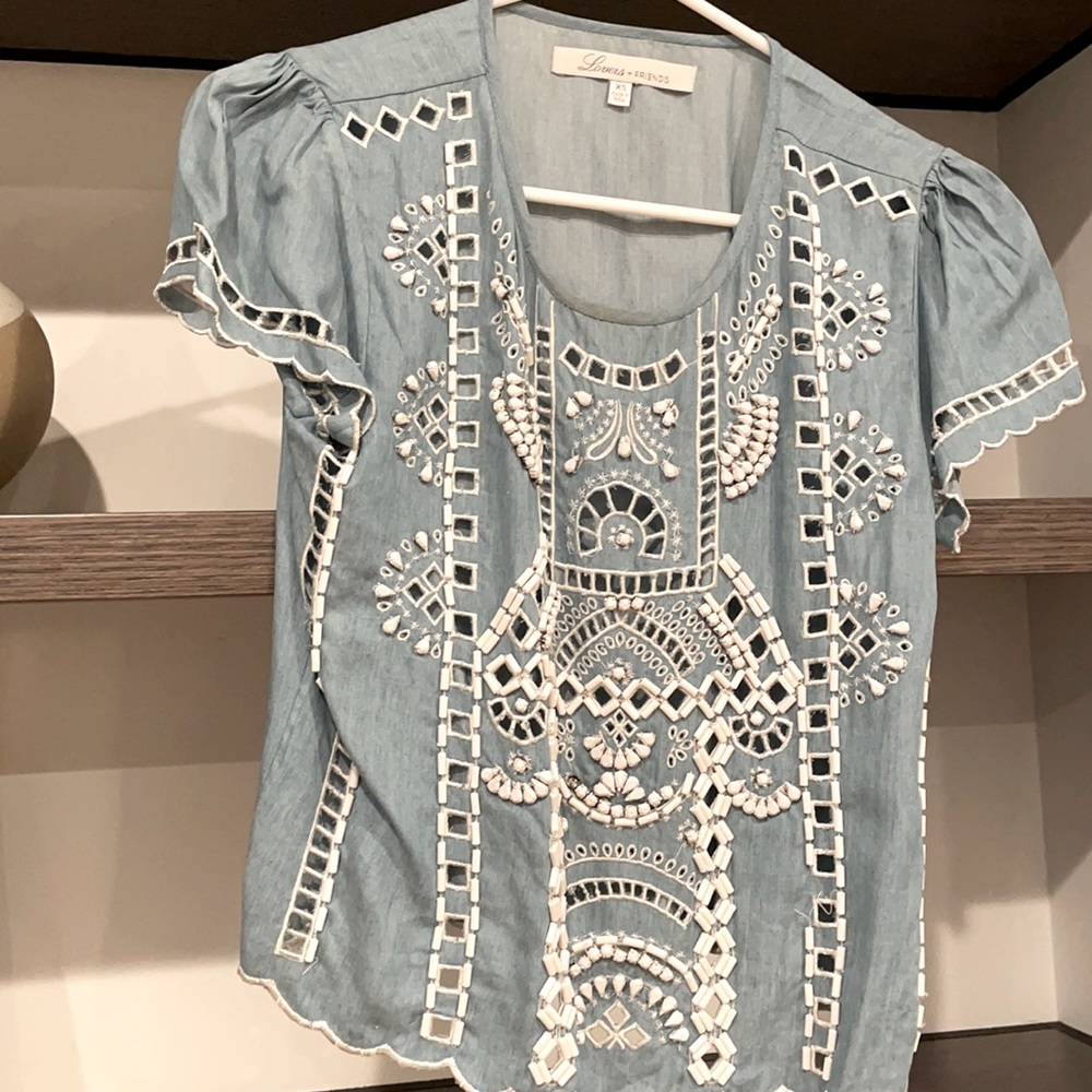 Lovers and friends beaded top